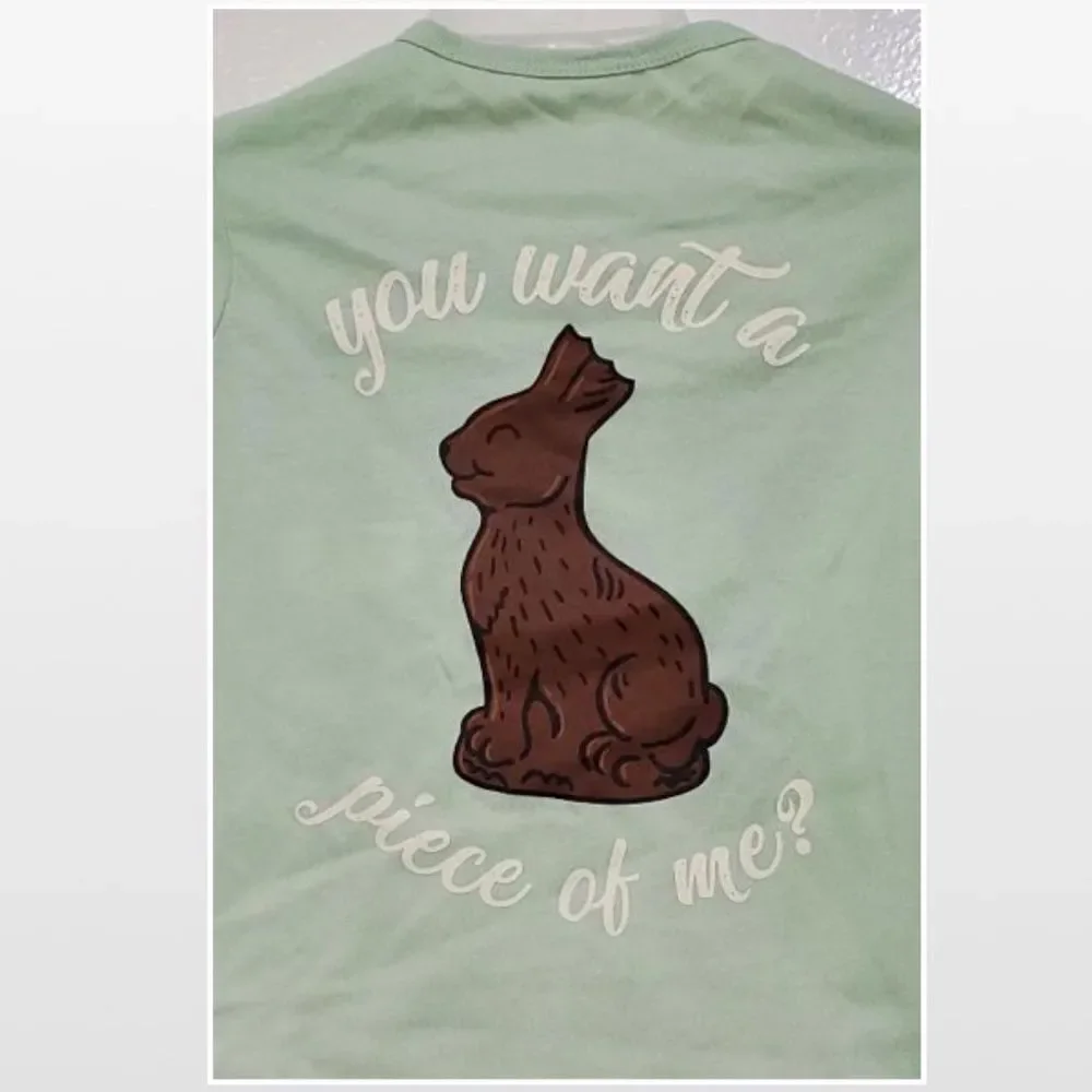 New Dog Shirt Pet Medium Green Chocolate Easter Bunny Top Puppy Apparel NWT
